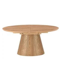 Drawer CAMI Table à manger extensible 6 à 8 personnes ovale en bois