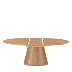 Drawer CAMI Table à manger extensible 6 à 8 personnes ovale en bois