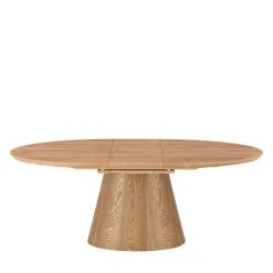 Drawer CAMI Table à manger extensible 6 à 8 personnes ovale en bois