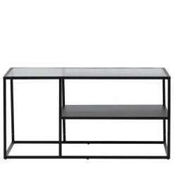 Venture Home CAMPINAS Table basse 2 plateaux en verre et métal
