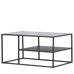 Venture Home CAMPINAS Table basse 2 plateaux en verre et métal