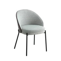 House Nordic CANELAS Lot de 2 chaises en tissu et métal