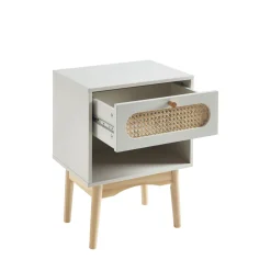 Enfant No name CANNO Table de chevet enfant 1 tiroir en bois et cannage