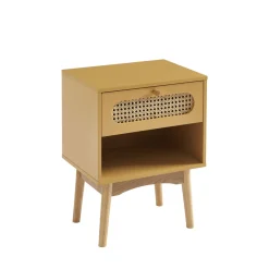 Enfant No name CANNO Table de chevet enfant 1 tiroir en bois et cannage