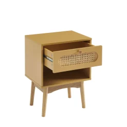 Enfant No name CANNO Table de chevet enfant 1 tiroir en bois et cannage