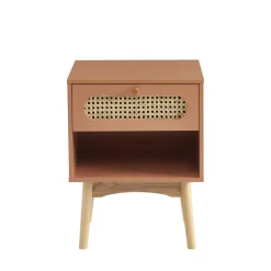Enfant No name CANNO Table de chevet enfant 1 tiroir en bois et cannage