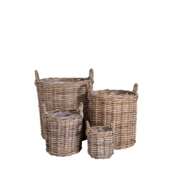 House Nordic CAOR Lot de 4 paniers en rotin