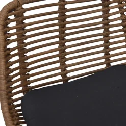 Drawer CAPURGANA Lot de 2 chaises de bar design en rotin H 67 cm