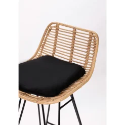 Drawer CAPURGANA Lot de 2 chaises de bar design en rotin H 67 cm
