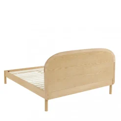 Drawer CARRIE Lit en tissu bouclette et bois 160x200cm