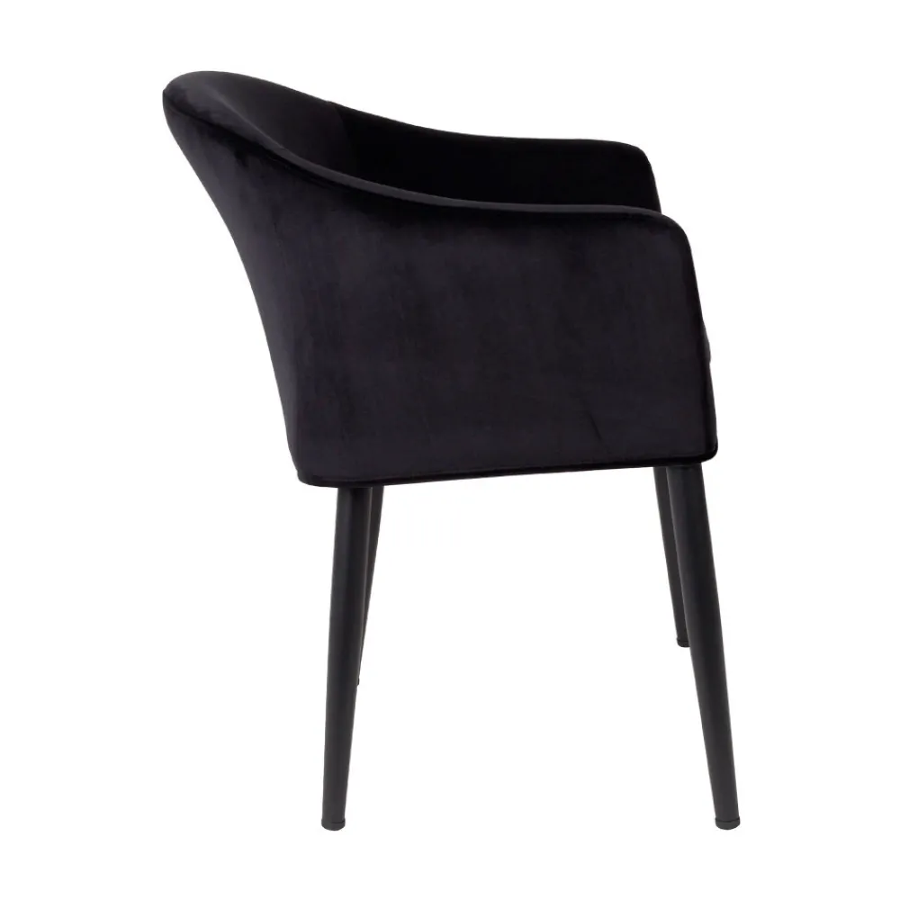 No name CATELYN Fauteuil de table design en velours