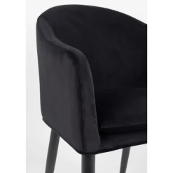No name CATELYN Fauteuil de table design en velours