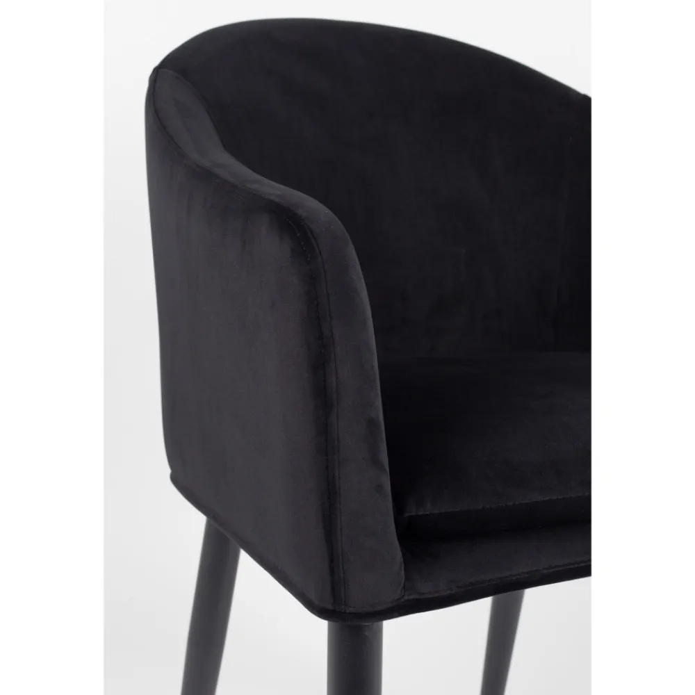 No name CATELYN Fauteuil de table design en velours