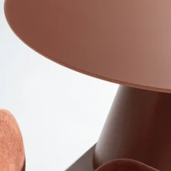 Drawer CELESTE Table à manger 4 personnes ronde en verre trempé et métal ø120cm