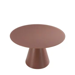 Drawer CELESTE Table à manger 4 personnes ronde en verre trempé et métal ø120cm