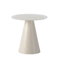 Drawer CELESTE Table d'appoint ronde en verre trempé et métal ø45cm
