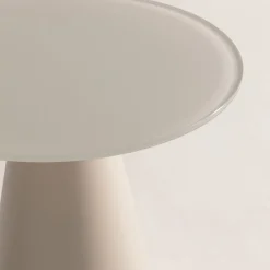 Drawer CELESTE Table d'appoint ronde en verre trempé et métal ø45cm