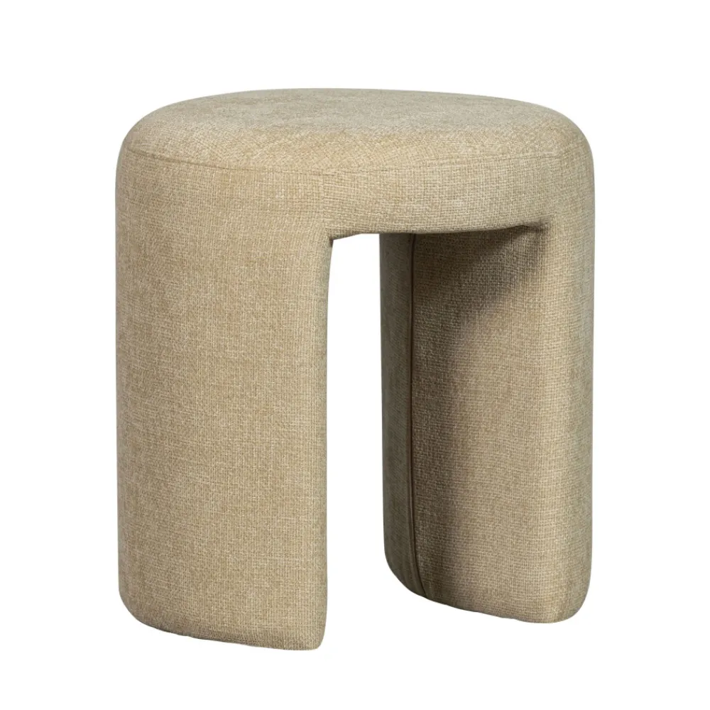 Woood CHARLIE Pouf rond en tissu ø45cm