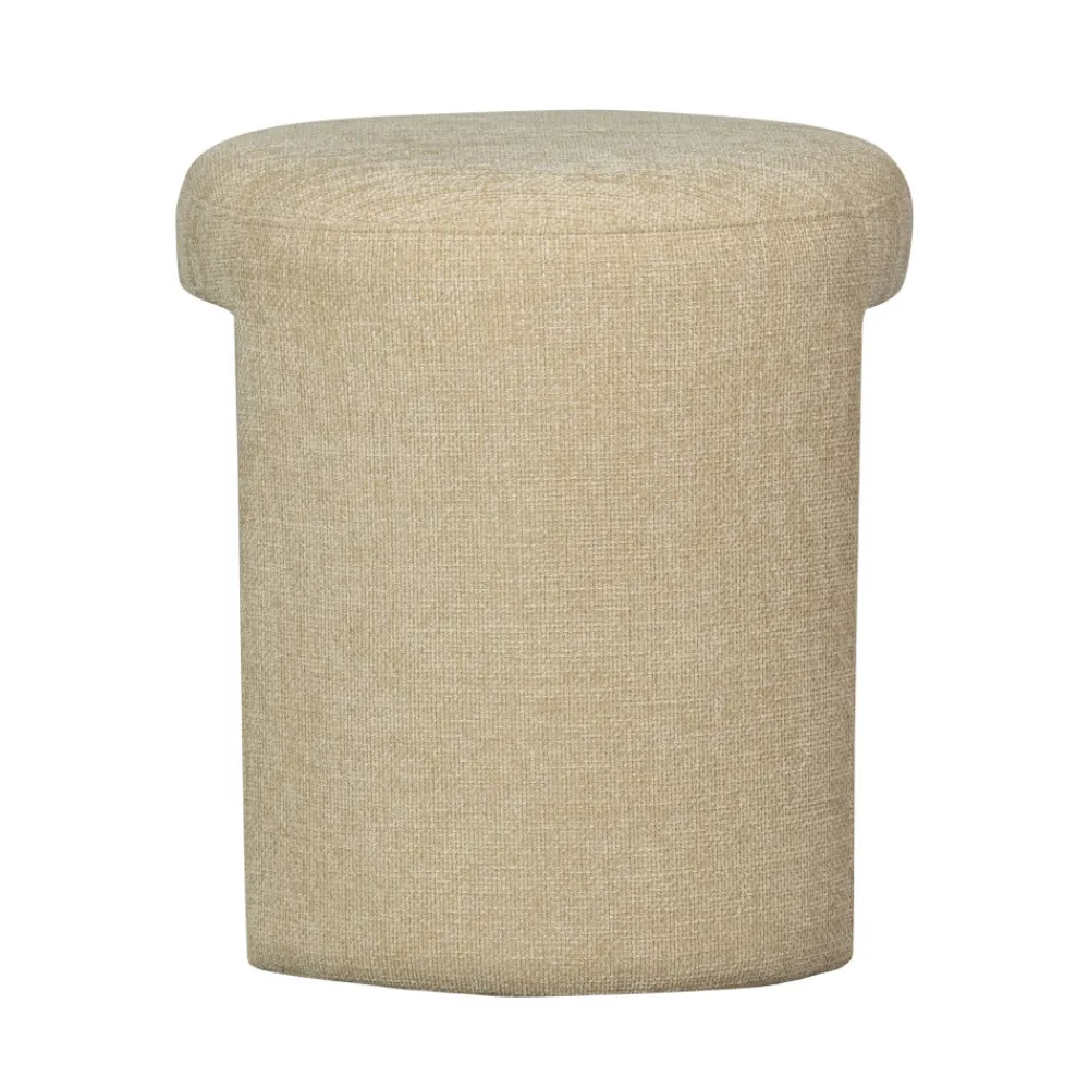 Woood CHARLIE Pouf rond en tissu ø45cm