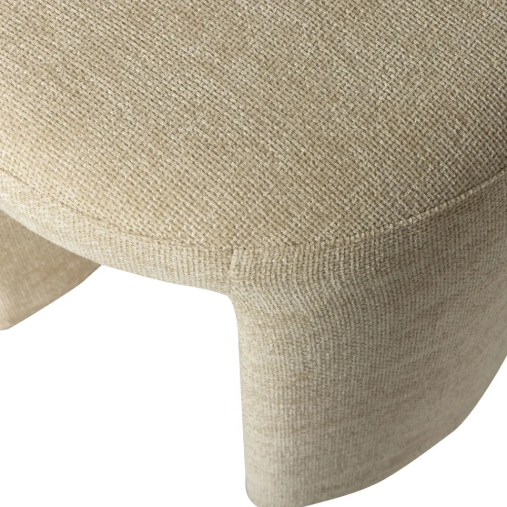 Woood CHARLIE Pouf rond en tissu ø45cm