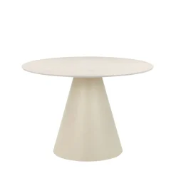 Drawer CHIBA Table à manger 4 personnes ronde effet travertin