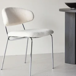 Venture Home CHICO Lot de 2 chaises en tissu bouclette et métal