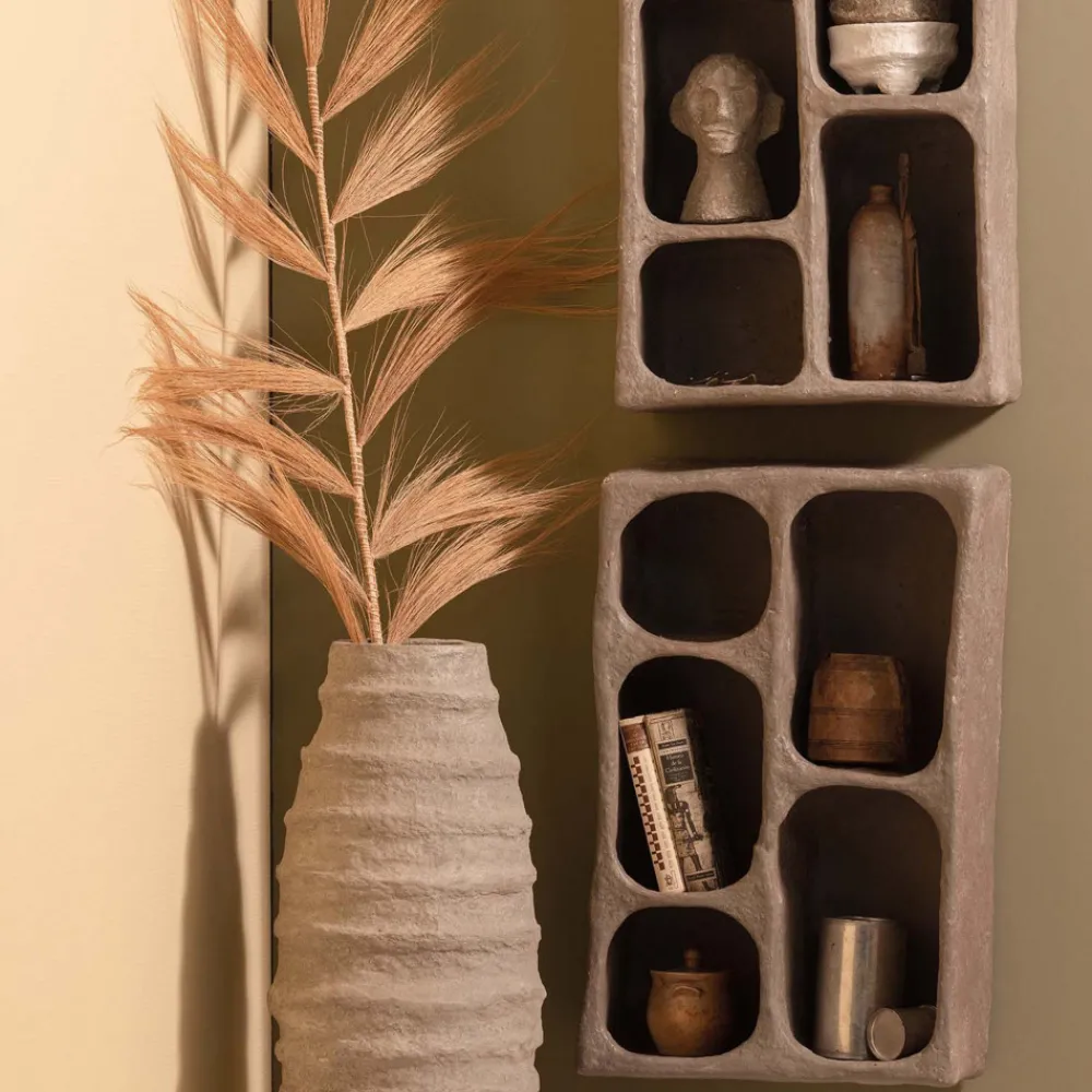 Woood CLAY Étagère murale en papier mâché 5 niches