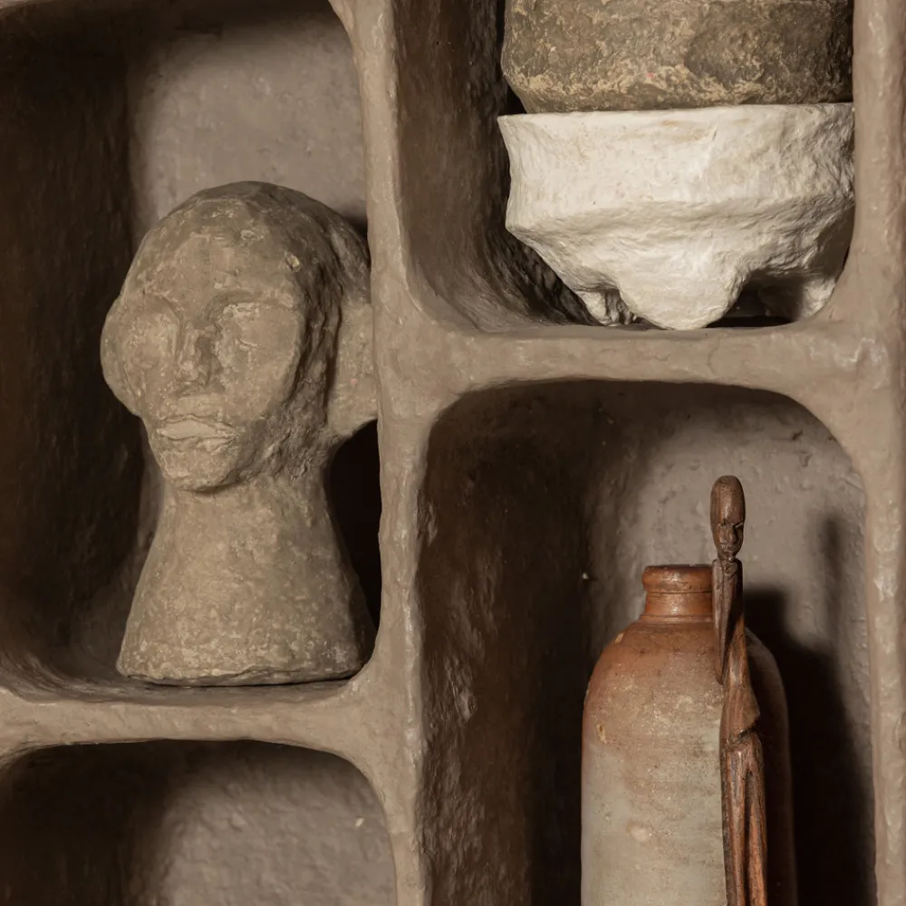 Woood CLAY Étagère murale en papier mâché 5 niches