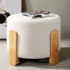 Venture Home COFFEY Pouf rond en tissu ø52,5cm