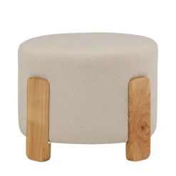Venture Home COFFEY Pouf rond en tissu ø52,5cm