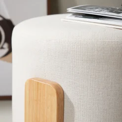 Venture Home COFFEY Pouf rond en tissu ø52,5cm