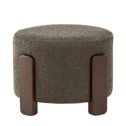 Venture Home COFFEY Pouf rond en tissu bouclette ø52,5cm
