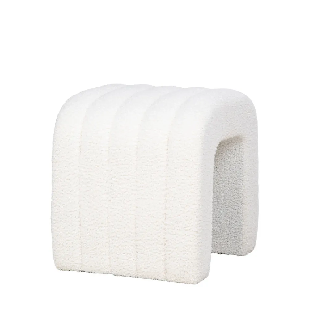 House Nordic COLMA Pouf en tissu bouclette