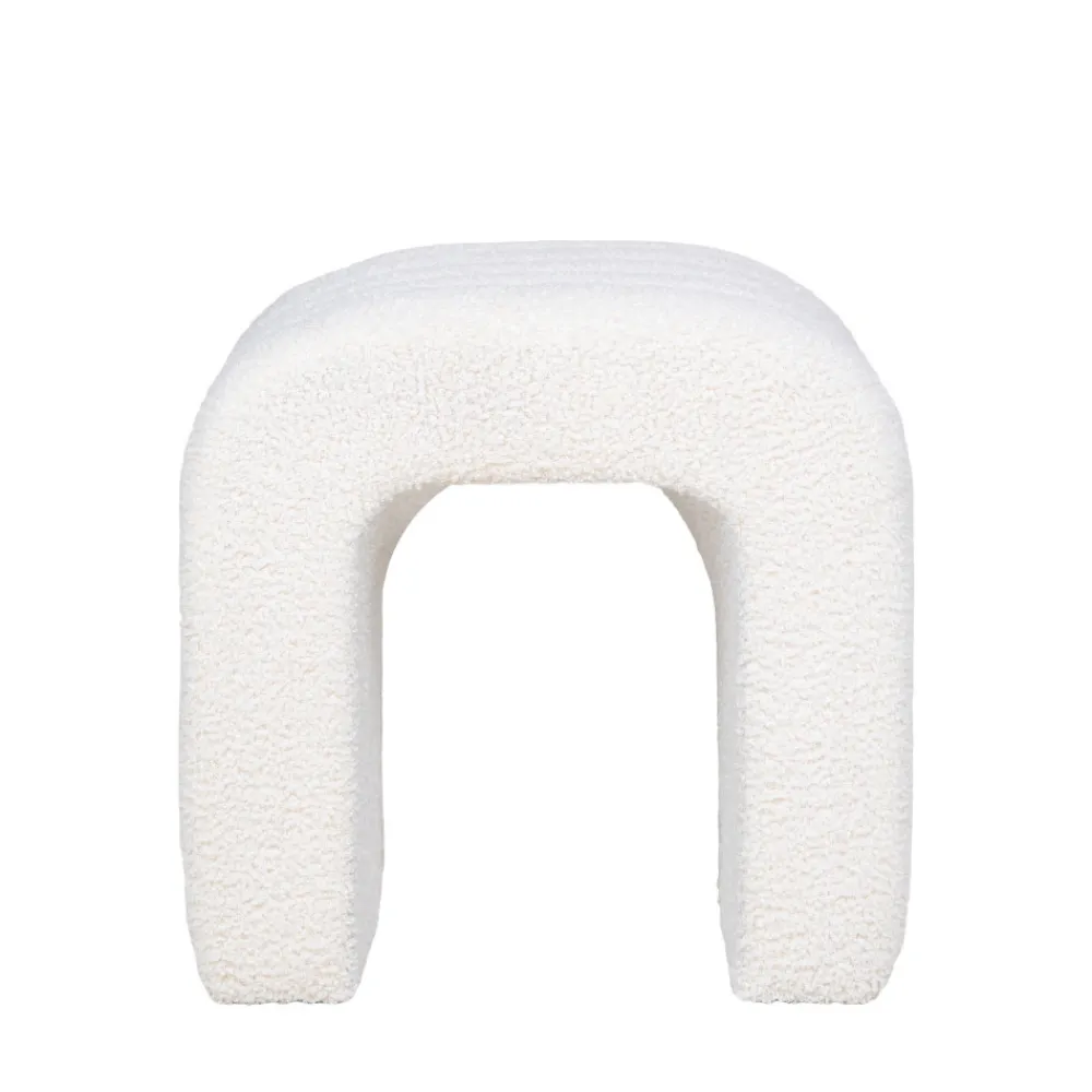 House Nordic COLMA Pouf en tissu bouclette