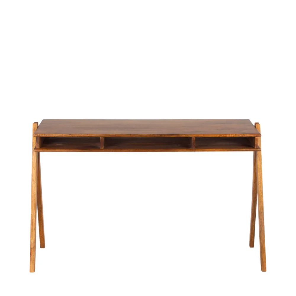 Woood COMPARTMENT Bureau en bois 3 niches L120cm