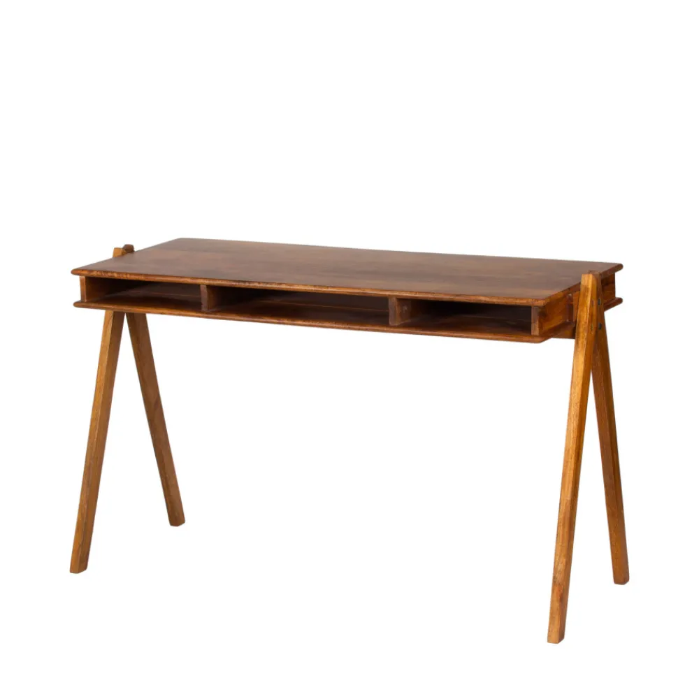 Woood COMPARTMENT Bureau en bois 3 niches L120cm