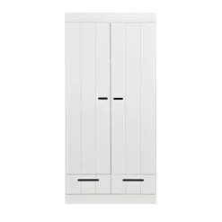Woood CONNECT Armoire en pin 2 portes 2 tiroirs