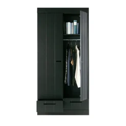 Woood CONNECT Armoire en pin 2 portes 2 tiroirs