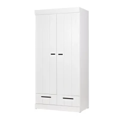 Woood CONNECT Armoire en pin 2 portes 2 tiroirs