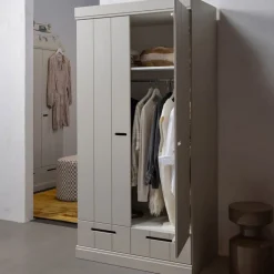 Woood CONNECT Armoire en pin 2 portes 2 tiroirs