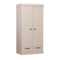 Woood CONNECT Armoire en pin 2 portes 2 tiroirs