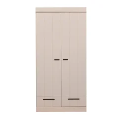 Woood CONNECT Armoire en pin 2 portes 2 tiroirs