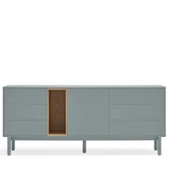 Teulat CORVO Buffet 1 porte 6 tiroirs en bois L180cm