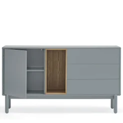 Teulat CORVO Buffet 1 porte 3 tirois en bois L136,8cm