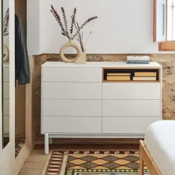 Teulat CORVO Commode 7 tiroirs 1 niche en bois L120xH90cm