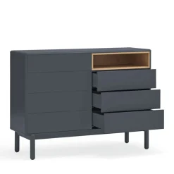Teulat CORVO Commode 7 tiroirs 1 niche en bois L120xH90cm