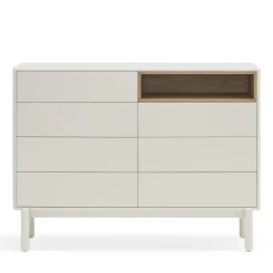 Teulat CORVO Commode 7 tiroirs 1 niche en bois L120xH90cm