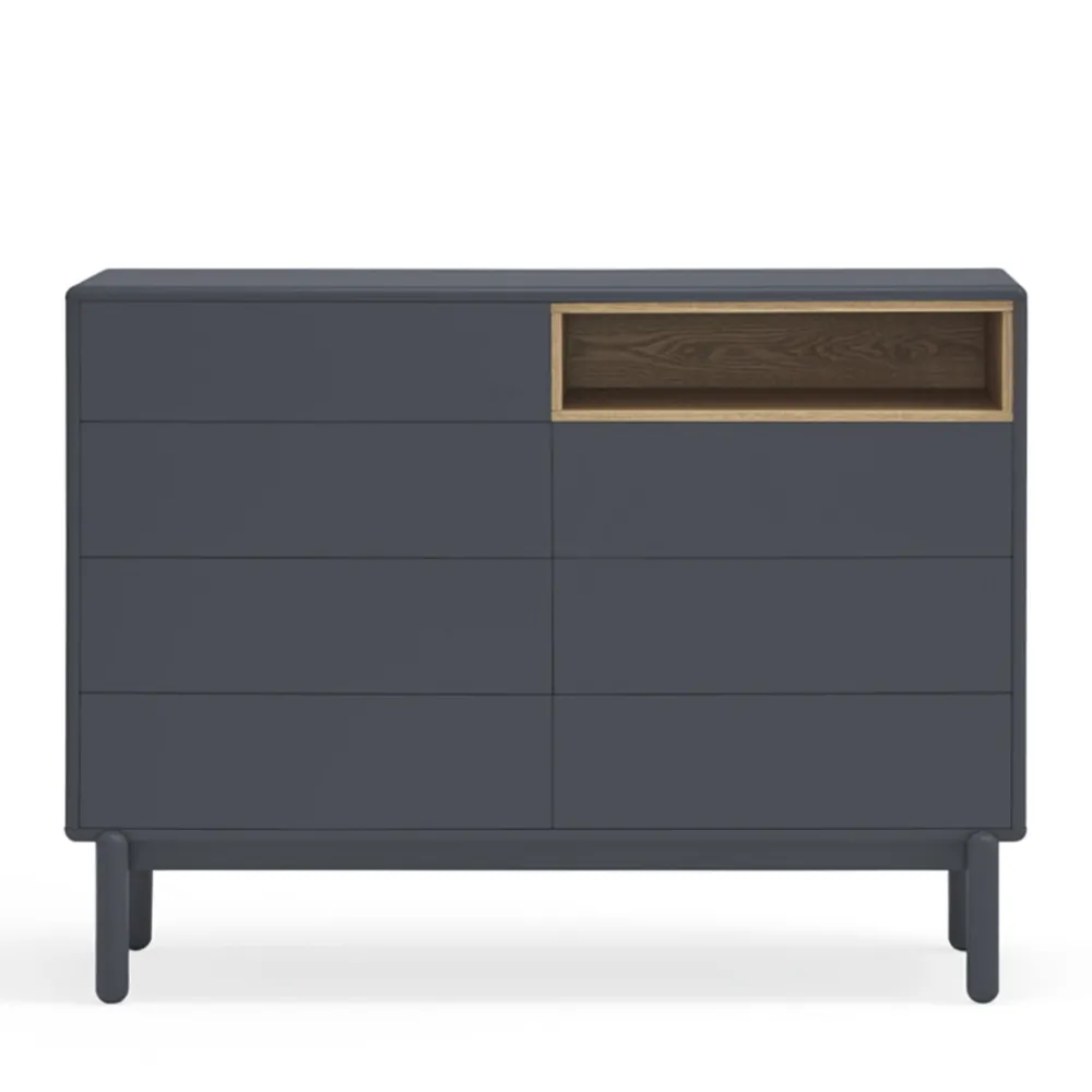 Teulat CORVO Commode 7 tiroirs 1 niche en bois L120xH90cm