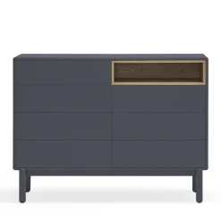 Teulat CORVO Commode 7 tiroirs 1 niche en bois L120xH90cm
