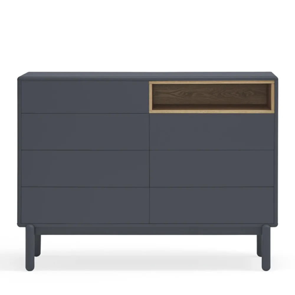 Teulat CORVO Commode 7 tiroirs 1 niche en bois L120xH90cm